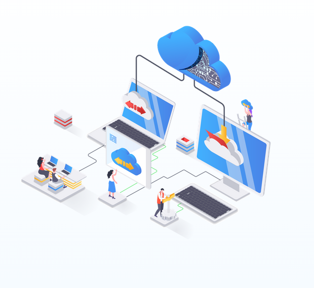 AI and Cloud Illustration